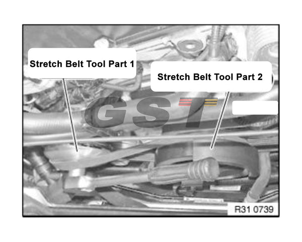 Bmw stretch outlet belt tool